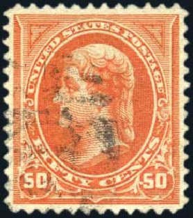 US Stamp Price Scott # 260 - 50c 1894 Jefferson. Harmer-Schau Auction Galleries, Mar 2011, Sale 89, Lot 249