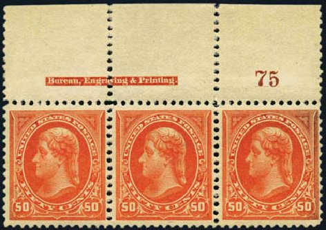 US Stamp Value Scott Cat. # 260: 50c 1894 Jefferson. Harmer-Schau Auction Galleries, Aug 2012, Sale 94, Lot 1369