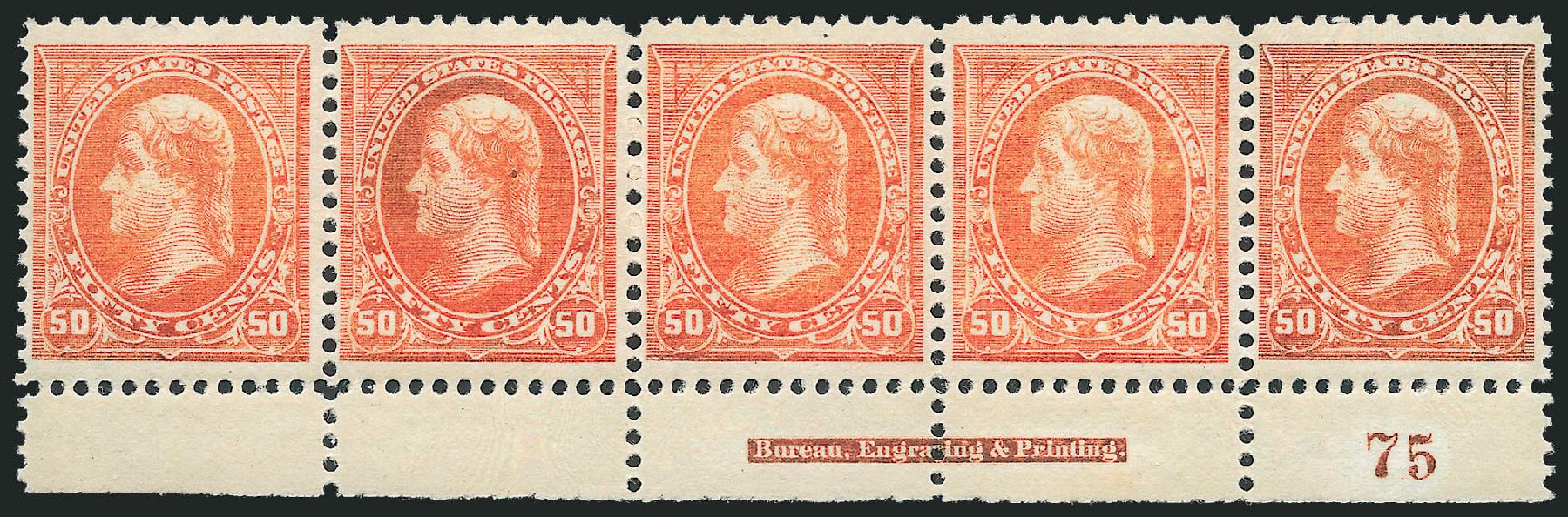 Price of US Stamps Scott Catalogue 260 - 50c 1894 Jefferson. Robert Siegel Auction Galleries, Mar 2011, Sale 1007, Lot 2499