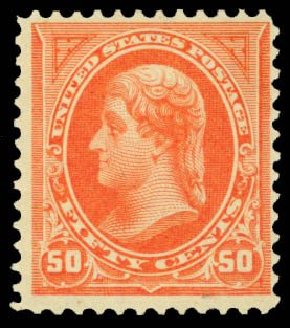 Costs of US Stamp Scott Cat. 260 - 50c 1894 Jefferson. Daniel Kelleher Auctions, Mar 2014, Sale 650, Lot 2600