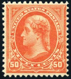 US Stamps Values Scott Catalogue # 260 - 50c 1894 Jefferson. Harmer-Schau Auction Galleries, Aug 2011, Sale 90, Lot 1401