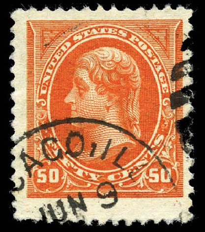 Costs of US Stamp Scott Catalog # 260 - 1894 50c Jefferson. Matthew Bennett International, Mar 2012, Sale 344, Lot 4444