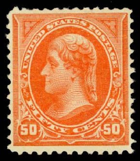 US Stamp Values Scott Cat. #260 - 1894 50c Jefferson. Daniel Kelleher Auctions, Sep 2013, Sale 639, Lot 3352