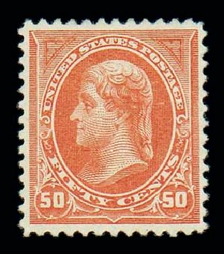 Cost of US Stamps Scott 260 - 1894 50c Jefferson. Matthew Bennett International, Oct 2007, Sale 320, Lot 513