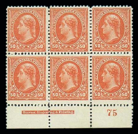 US Stamp Values Scott Catalogue # 260 - 1894 50c Jefferson. Matthew Bennett International, Dec 2007, Sale 325, Lot 1793