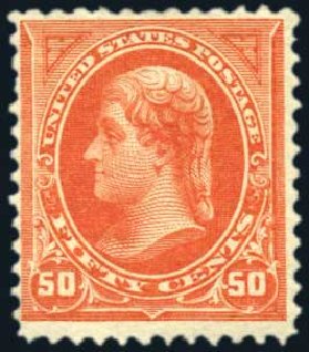 Value of US Stamp Scott Cat. # 260 - 50c 1894 Jefferson. Harmer-Schau Auction Galleries, Apr 2010, Sale 85, Lot 276