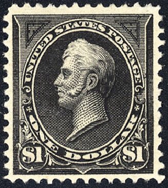 US Stamp Price Scott Catalog 261: US$1.00 1894 Perry. Cherrystone Auctions, Mar 2009, Sale 200903, Lot 177