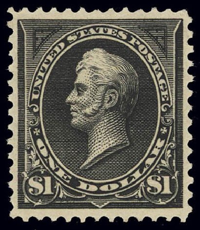 Prices of US Stamps Scott Catalogue 261 - 1894 US$1.00 Perry. Daniel Kelleher Auctions, Feb 2013, Sale 634, Lot 177