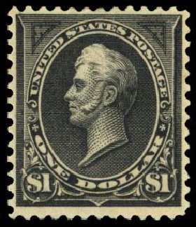 US Stamps Value Scott Cat. # 261 - US$1.00 1894 Perry. Daniel Kelleher Auctions, Dec 2014, Sale 661, Lot 227