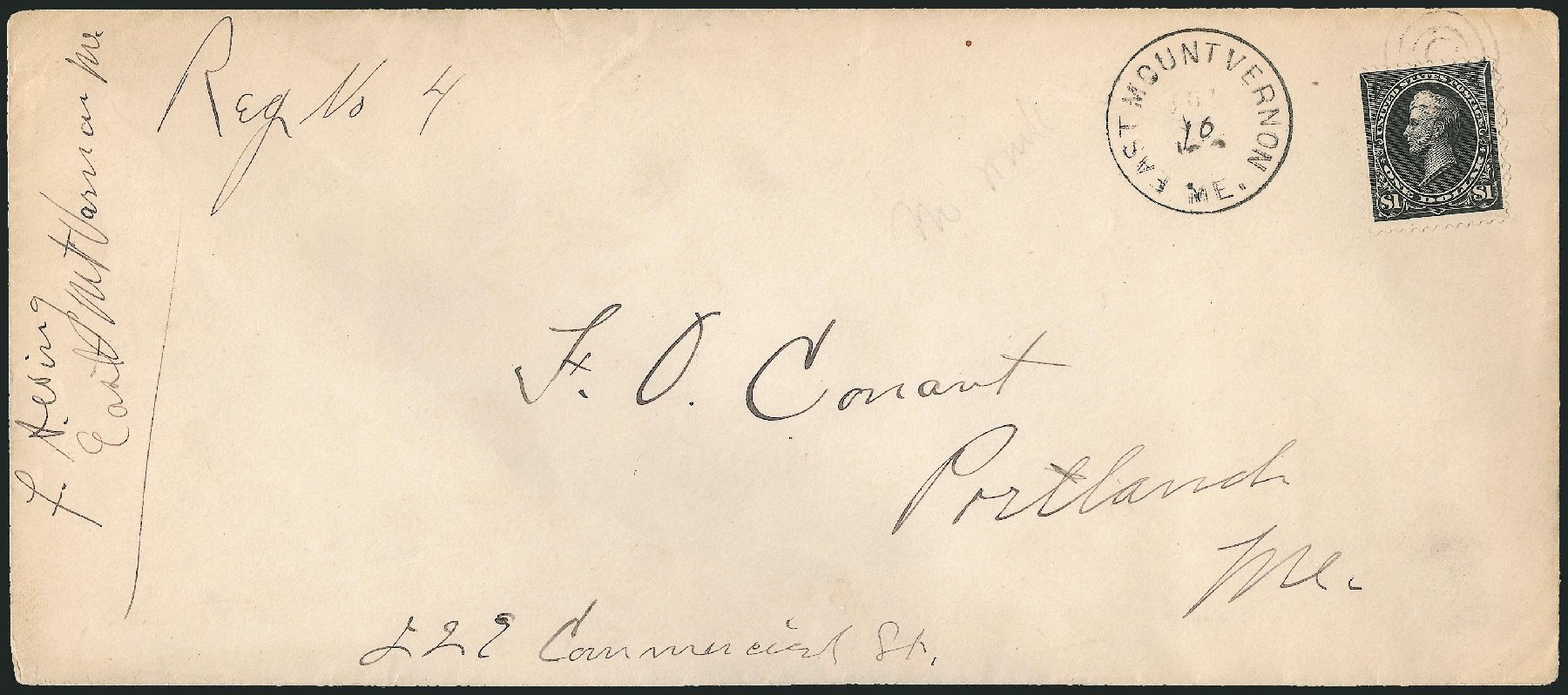 US Stamps Value Scott 261 - US$1.00 1894 Perry. Robert Siegel Auction Galleries, Dec 2009, Sale 977, Lot 547