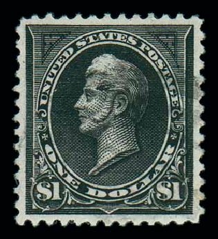 Value of US Stamps Scott Catalogue # 261 - 1894 US$1.00 Perry. Matthew Bennett International, Dec 2007, Sale 323, Lot 468