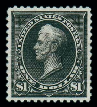 Price of US Stamps Scott Cat. #261: US$1.00 1894 Perry. Matthew Bennett International, Oct 2007, Sale 322, Lot 2111