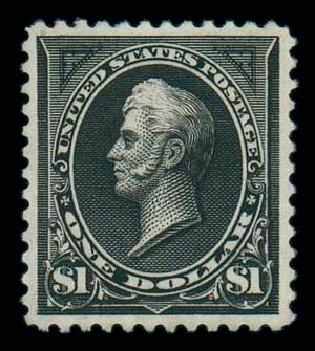 Prices of US Stamp Scott Catalog 261: 1894 US$1.00 Perry. Matthew Bennett International, Dec 2007, Sale 324, Lot 1154