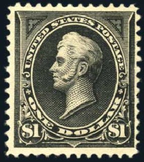 Price of US Stamps Scott #261: US$1.00 1894 Perry. Harmer-Schau Auction Galleries, Jun 2008, Sale 78, Lot 1454