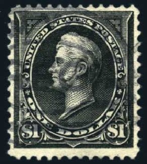 Values of US Stamp Scott #261 - 1894 US$1.00 Perry. Harmer-Schau Auction Galleries, Feb 2010, Sale 84, Lot 1474