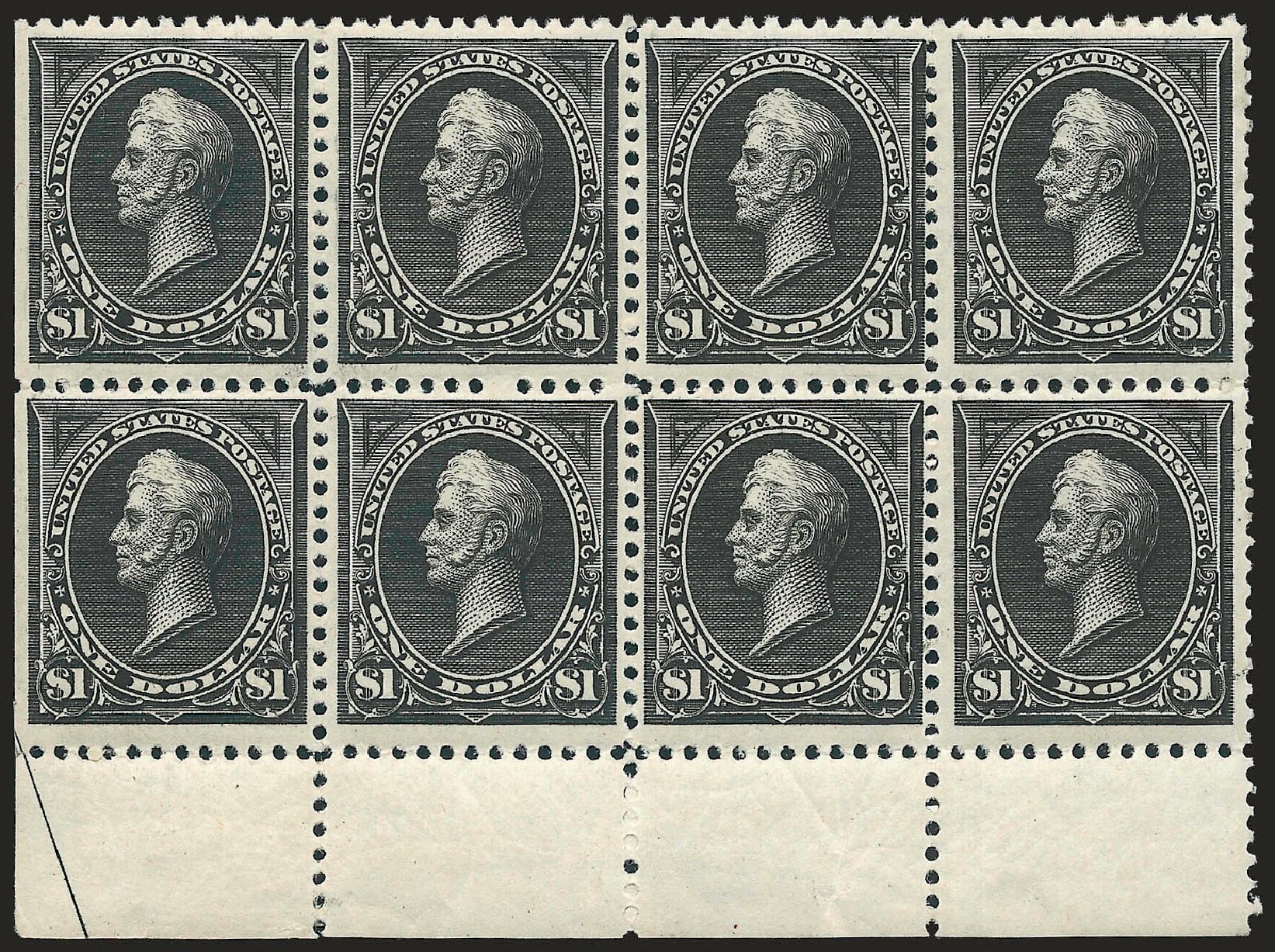 Values of US Stamp Scott Catalog 261 - 1894 US$1.00 Perry. Robert Siegel Auction Galleries, Jun 2009, Sale 973, Lot 164