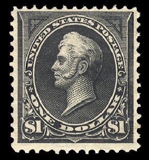 Value of US Stamp Scott Catalogue # 261: US$1.00 1894 Perry. Cherrystone Auctions, Apr 2009, Sale 200904, Lot 45