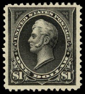 Value of US Stamp Scott Catalog #261 - US$1.00 1894 Perry. Daniel Kelleher Auctions, May 2014, Sale 653, Lot 2175