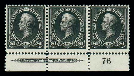 Values of US Stamps Scott Cat. #261: US$1.00 1894 Perry. Matthew Bennett International, Jun 2007, Sale 319, Lot 1282