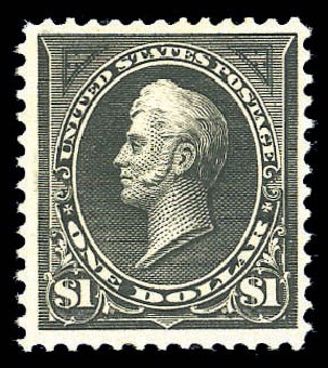 Price of US Stamp Scott Catalog #261: 1894 US$1.00 Perry. Matthew Bennett International, Sep 2010, Sale 333, Lot 3673
