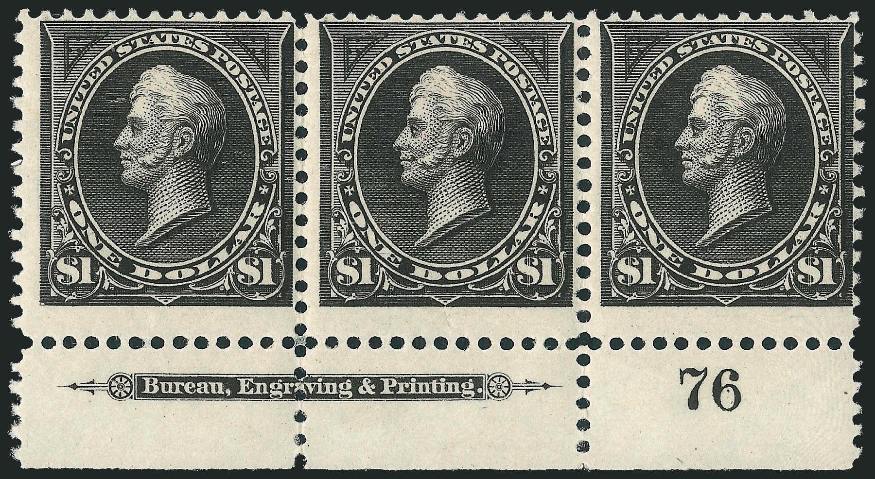 US Stamp Values Scott # 261: 1894 US$1.00 Perry. Robert Siegel Auction Galleries, Dec 2011, Sale 1017, Lot 663