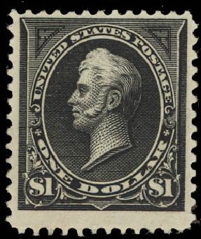 Price of US Stamps Scott Catalogue 261: 1894 US$1.00 Perry. Daniel Kelleher Auctions, Apr 2012, Sale 629, Lot 256