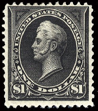 Values of US Stamps Scott Catalog 261A - US$1.00 1894 Perry. Cherrystone Auctions, Feb 2011, Sale 201102, Lot 77