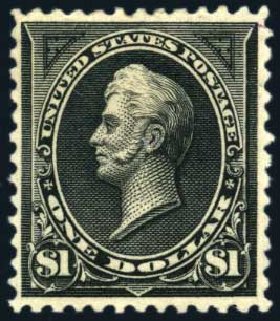 Costs of US Stamps Scott #261A - US$1.00 1894 Perry. Harmer-Schau Auction Galleries, Jun 2008, Sale 78, Lot 1457