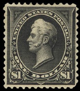 Value of US Stamp Scott Cat. # 261A - 1894 US$1.00 Perry. Daniel Kelleher Auctions, Jun 2012, Sale 630, Lot 1597