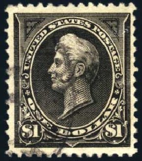 Value of US Stamp Scott Catalog # 261A: 1894 US$1.00 Perry. Harmer-Schau Auction Galleries, Feb 2009, Sale 80, Lot 1228