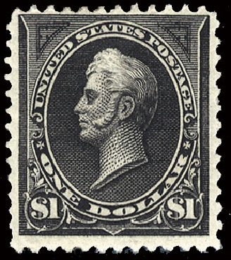 US Stamp Values Scott #261A: 1894 US$1.00 Perry. Cherrystone Auctions, Jul 2013, Sale 201307, Lot 89