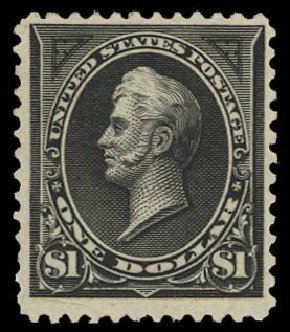 Cost of US Stamp Scott Cat. #261A: US$1.00 1894 Perry. Daniel Kelleher Auctions, Aug 2012, Sale 631, Lot 960