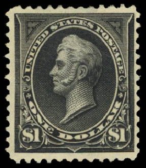 US Stamp Values Scott Catalog # 261A - US$1.00 1894 Perry. Daniel Kelleher Auctions, Dec 2014, Sale 661, Lot 230