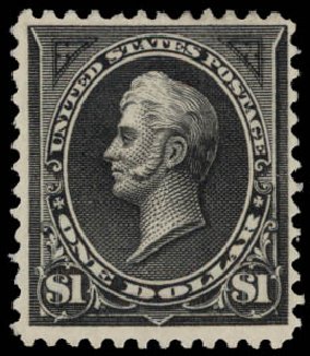 Value of US Stamp Scott Cat. #261A - 1894 US$1.00 Perry. Daniel Kelleher Auctions, May 2015, Sale 669, Lot 2781