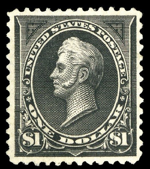 Values of US Stamp Scott Catalog #261A: US$1.00 1894 Perry. Spink Shreves Galleries, May 2014, Sale 148, Lot 221