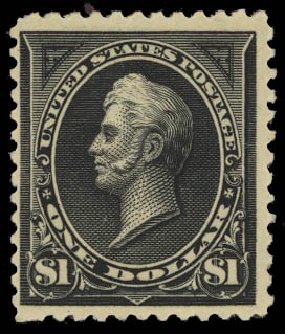 Cost of US Stamps Scott Cat. #261A - US$1.00 1894 Perry. Daniel Kelleher Auctions, Jan 2012, Sale 628, Lot 384