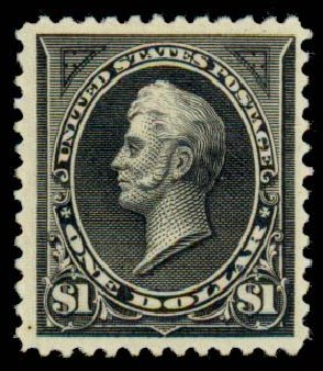 US Stamp Value Scott # 261A: 1894 US$1.00 Perry. Daniel Kelleher Auctions, Sep 2013, Sale 639, Lot 3354