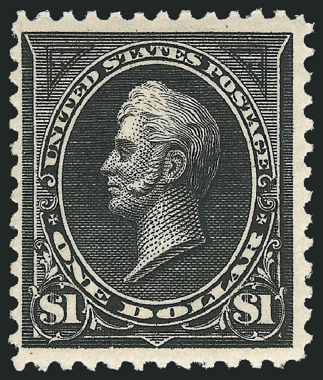 US Stamp Prices Scott Cat. 261A: US$1.00 1894 Perry. Robert Siegel Auction Galleries, Apr 2014, Sale 1068, Lot 194