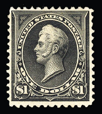 Value of US Stamp Scott Catalog # 261A - 1894 US$1.00 Perry. Cherrystone Auctions, Jul 2015, Sale 201507, Lot 65