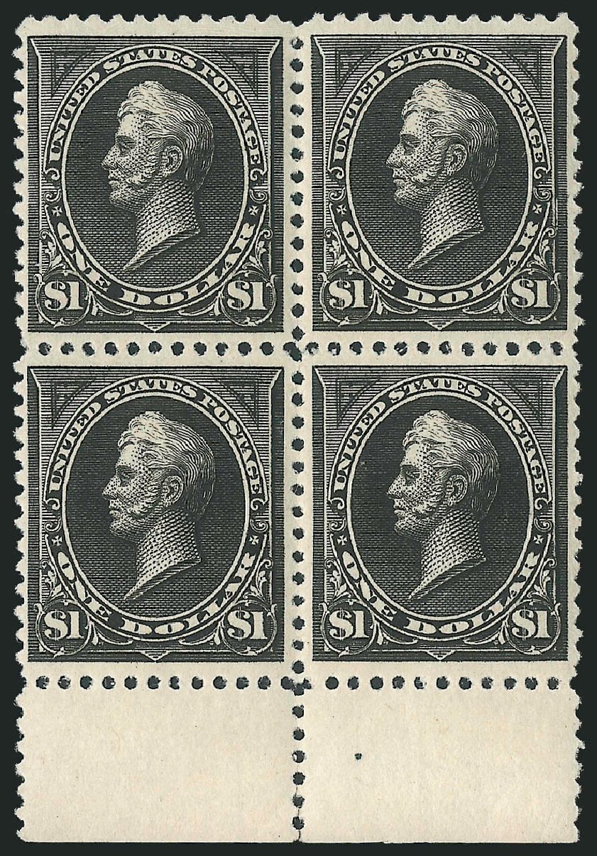 US Stamp Price Scott Cat. 261A: US$1.00 1894 Perry. Robert Siegel Auction Galleries, Apr 2015, Sale 1096, Lot 463