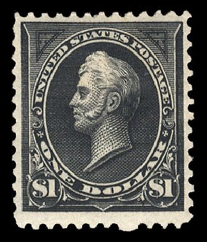 US Stamps Value Scott Cat. #261A: US$1.00 1894 Perry. Cherrystone Auctions, Apr 2009, Sale 200904, Lot 46