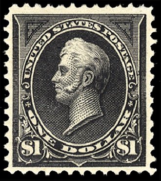 Prices of US Stamps Scott Cat. #261A - US$1.00 1894 Perry. Cherrystone Auctions, Feb 2011, Sale 201102, Lot 76