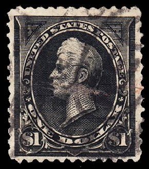 Value of US Stamp Scott Cat. 261A: 1894 US$1.00 Perry. Daniel Kelleher Auctions, May 2014, Sale 652, Lot 406