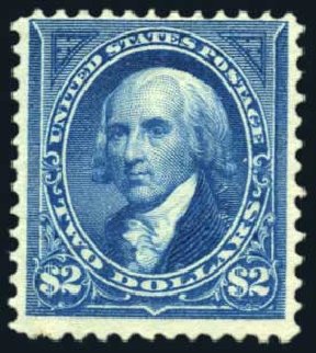 Value of US Stamp Scott Catalogue #262 - 1894 US$2.00 Madison. Harmer-Schau Auction Galleries, Oct 2008, Sale 79, Lot 148