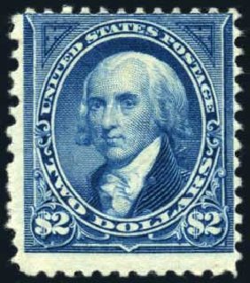 Value of US Stamp Scott 262: US$2.00 1894 Madison. Harmer-Schau Auction Galleries, Feb 2009, Sale 80, Lot 1229
