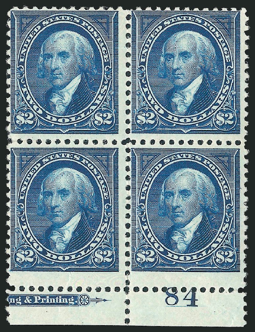 Cost of US Stamp Scott Catalog #262 - 1894 US$2.00 Madison. Robert Siegel Auction Galleries, Dec 2009, Sale 977, Lot 369