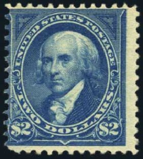 Values of US Stamp Scott 262 - US$2.00 1894 Madison. Harmer-Schau Auction Galleries, Oct 2012, Sale 95, Lot 221