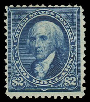 US Stamp Price Scott Cat. 262: 1894 US$2.00 Madison. Daniel Kelleher Auctions, Aug 2012, Sale 631, Lot 962