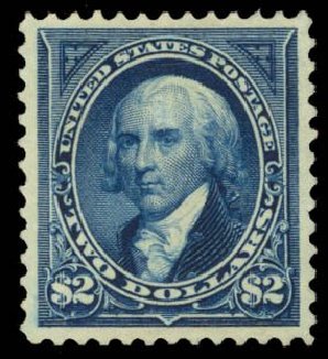 Value of US Stamp Scott Catalog # 262: US$2.00 1894 Madison. Daniel Kelleher Auctions, Mar 2014, Sale 650, Lot 2603