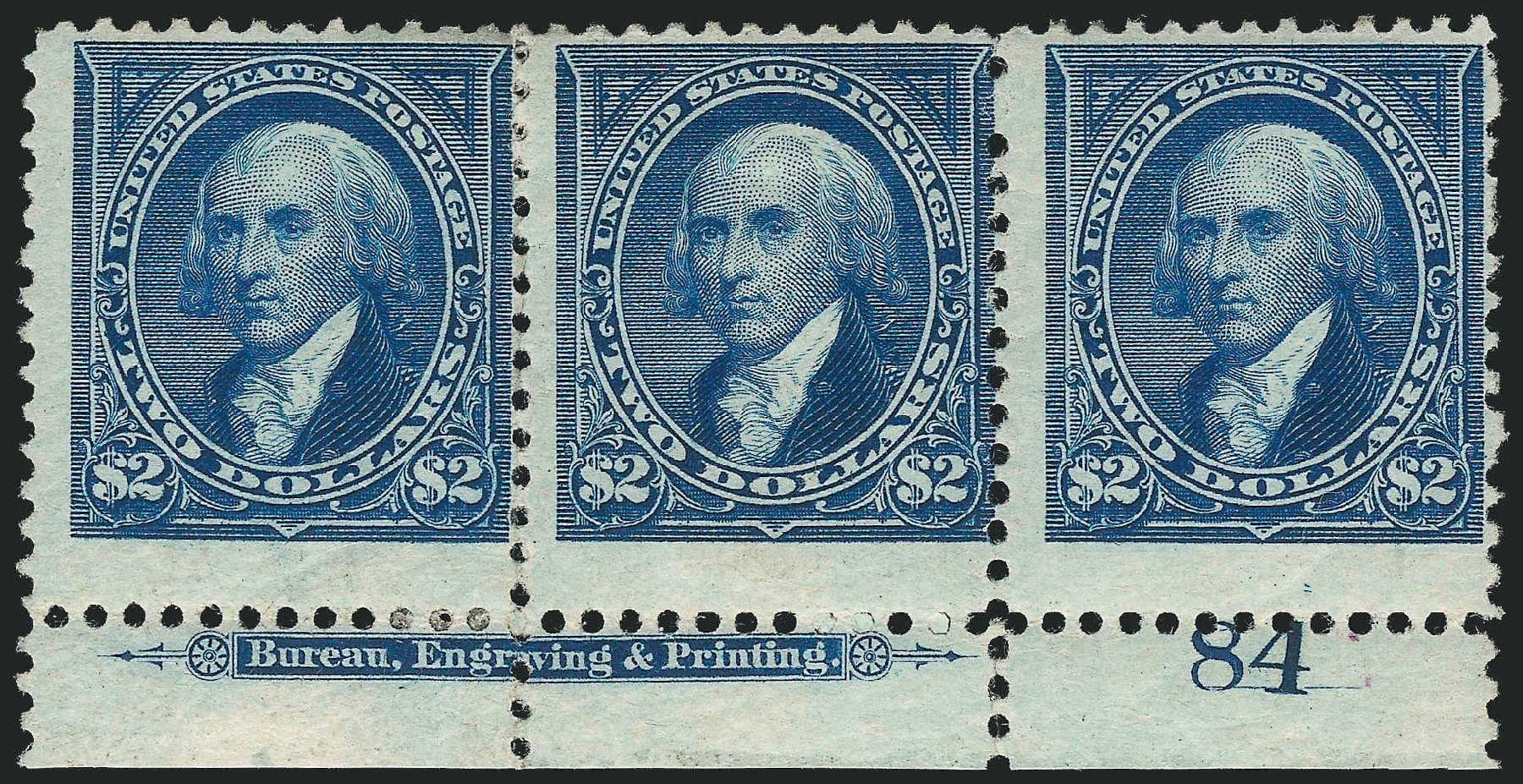 US Stamp Value Scott Cat. 262 - 1894 US$2.00 Madison. Robert Siegel Auction Galleries, Mar 2014, Sale 1067, Lot 1263